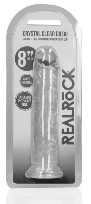 Фалоімітатор - Realrock Dildo 8" Transparent Sex Aura Київ - фото 1