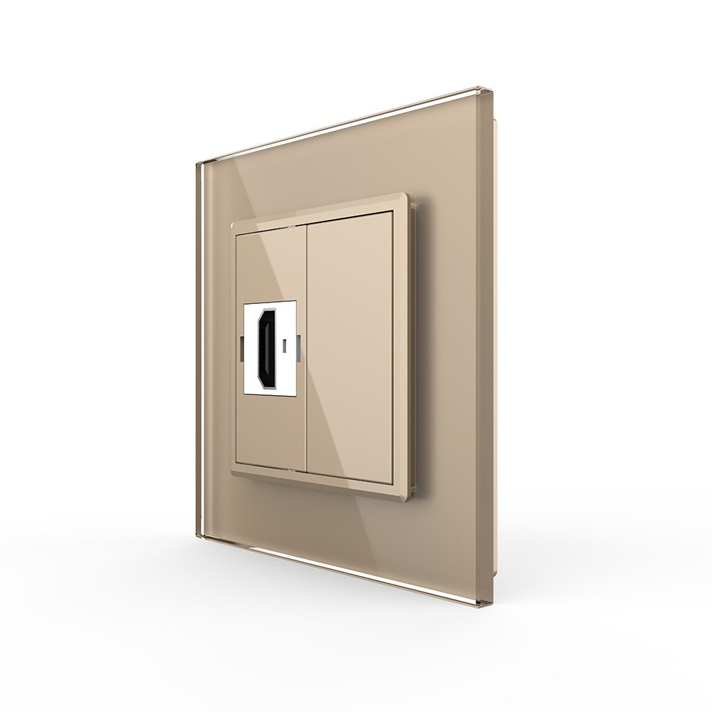 LIVOLO Розетка HDMI Livolo золото скло (VL-C7FCHD-1AP) Коломия - фото 5