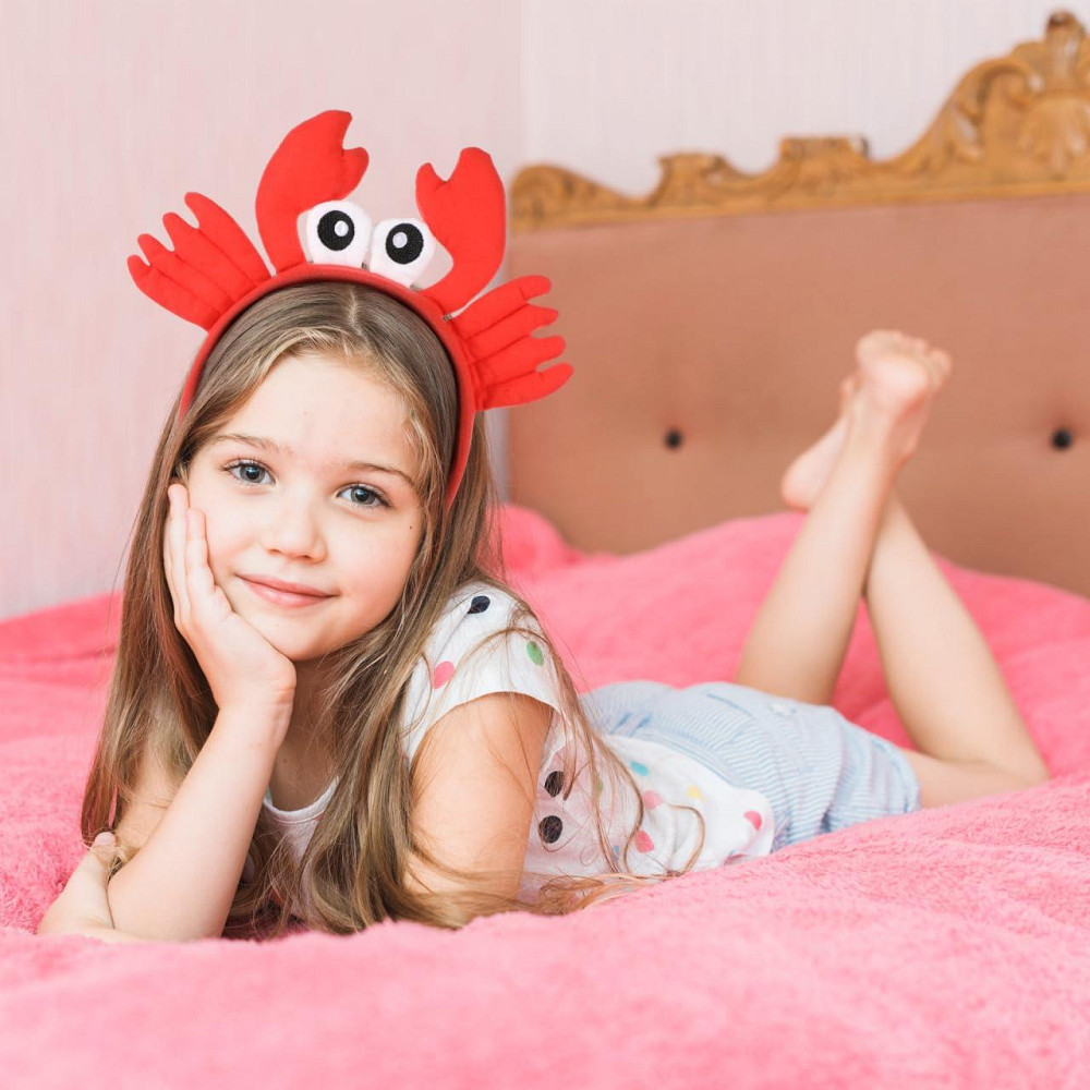 Хелвіанський краб пов'язка на голову краба пов'язка на голову морських тварин волосся гурт червоний плюшевий краб головний убір к Київ - фото 5