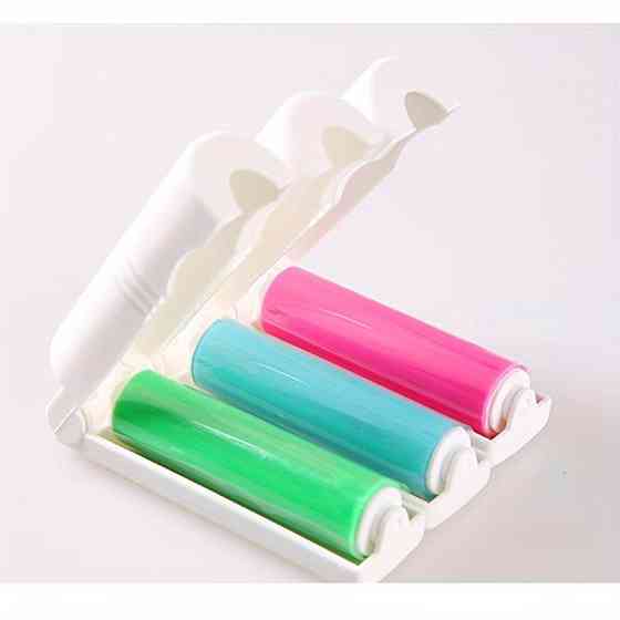 Валик силиконовый для чистки одежды от шерсти,многоразовый,липкий ролик, липучка для удаления волос и шерсти розовый Кам'янець-Подільський