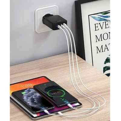 Зарядний пристрій Media-Tech 2xUSB-C PD 65W USB QC 3.0 black (MT6252) Вінниця