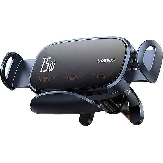 Автотримач для телефона з бездротовою зарядкою Baseus Black Київ