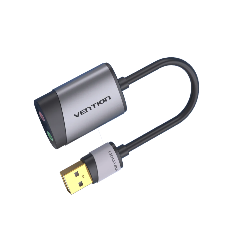 Адаптер Vention USB External Sound Card 0.15M Gray Metal Type (CDKHB) Киев - изображение 5