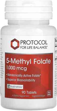 Метилфолат (фолієва кислота)  Protocol for Life Balance 5-Methyl Folate 1000 мкг 90 таб Київ