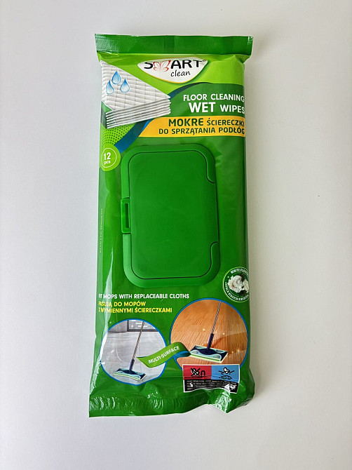 Smart Clean вологі серветки для миття підлоги 12 шт Гостомель - изображение 1