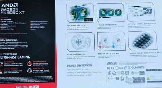 AsRock RX 9060 XT 8gb. Киев