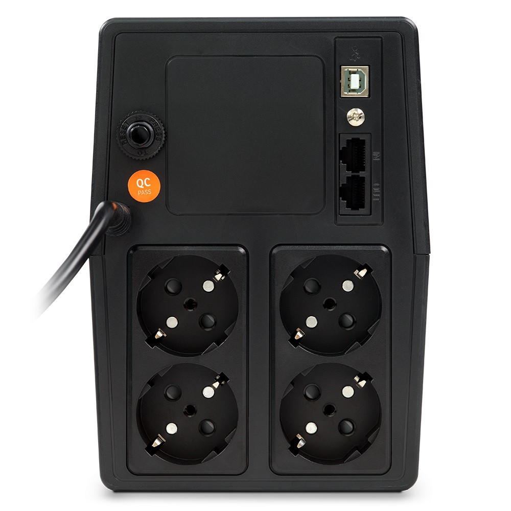 ДБЖ NJOY Horus Plus 1000 (PWUP-LI100H1-AZ01B), Lin.int., AVR, 4 x євро, USB, LCD, пластик ( Чорний ) Харьков - изображение 5