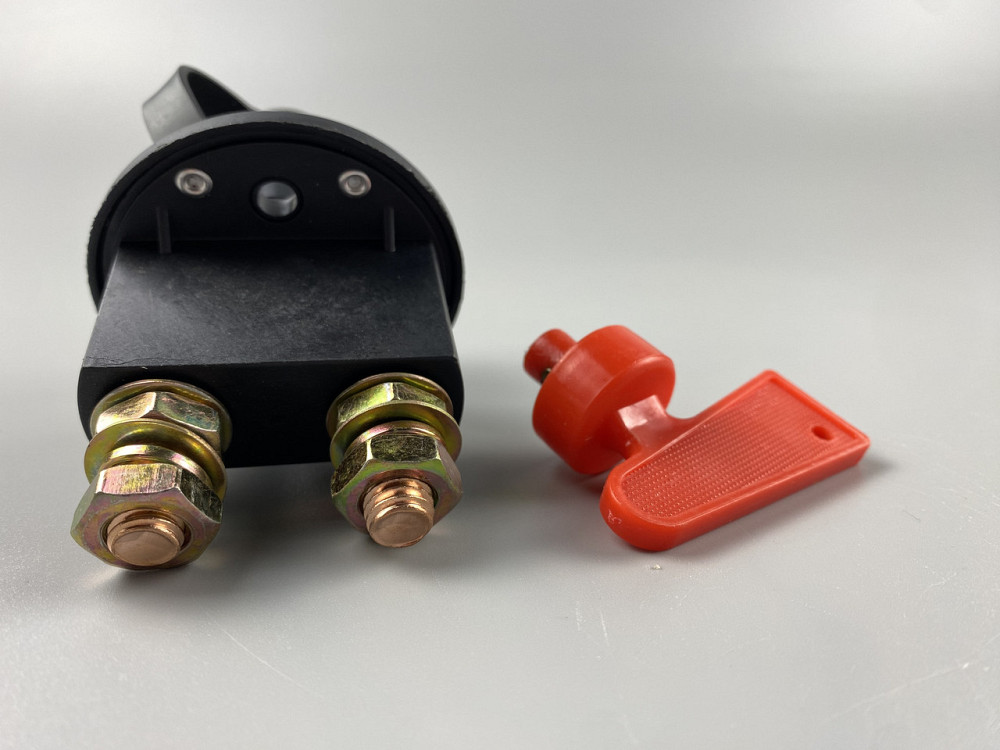 Вимикач маси універсальний механічний дистанційний 12/24 В (червона мідь) 100 А Мукачево - фото 3