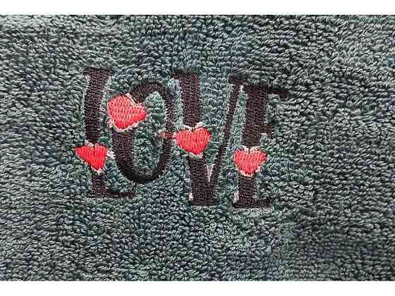 Полотенце 50*90 зеленый махровый ЖАККАРД 25-038 / бордюр белый Love ТМ DAISY Solmir Solmir Solmir Київ