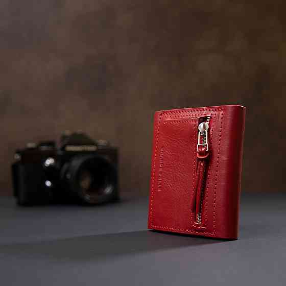 Жіночий шкіряний гаманець GRANDE PELLE 11365 Червоний Київ