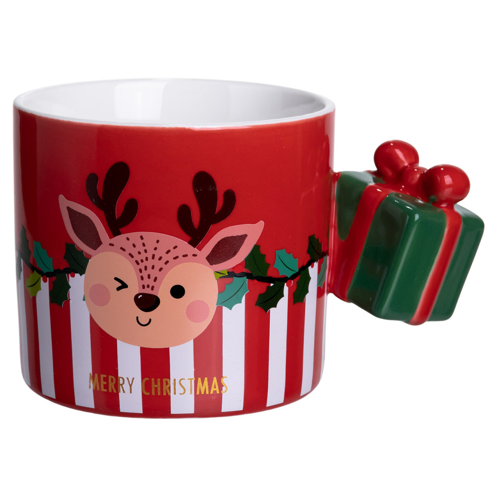 Yiwu Чашка порцелянова новорічна Merry Christmas 400 (мл) Червона Yiwu FM-CS-49R Коломыя - изображение 6