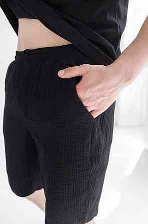 Мужские шорты муслиновые Черые S Харьков