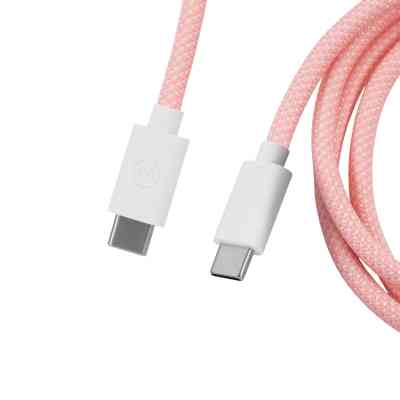 Дата кабель USB-C + USB A to USB-C 1.36m Coiled Aviator pink Keychron (CAB15_KEYCHRON) Винница