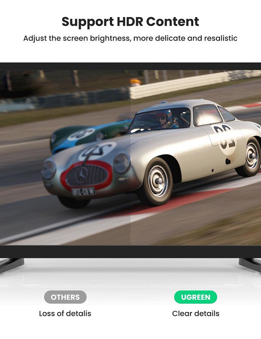 Кабель DisplayPort M - M V1.4 8K 2м Plastic Case Braided Cable DP114 чорний UGREEN Винница - изображение 6