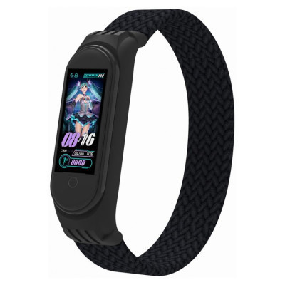 Ремінець до фітнес браслета Armorstandart Braided Solo Loop для Xiaomi Mi Band 7/6/5/4 Black size L (ARM58763) Вінниця - фото 1