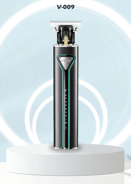 Тример-машинка акумуляторна для стриження волосся й бороди VGR V-009 (4 насадки) Чорний Вінниця - фото 8