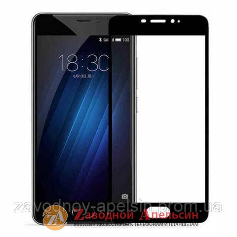Защитное стекло Meizu M5 Note M3e GLASS full полное черн Одесса - изображение 1