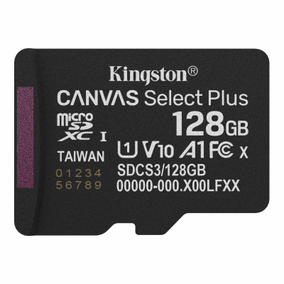 Карта памяти Kingston 128GB microSDXC class 10 UHS-I V10 A1 Canvas Select Plus (SDCS3/128GBSP) Винница - изображение 1