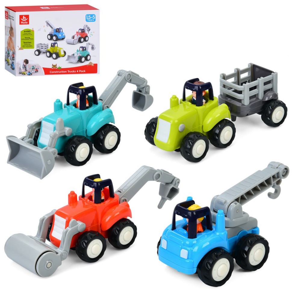 Набір дитячий інерційних машинок "Будівельні" HA7906 в наборі 4 штуки Вінниця - фото 1