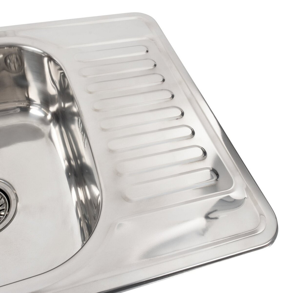 VALESO Кухонна мийка з нержавіючої сталі Valeso 5848 ПОЛІРОВКА (0,8/180 мм) Київ - фото 2