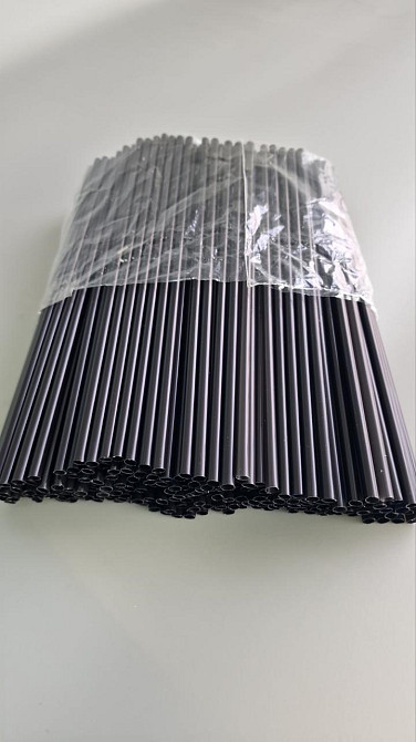 Трубочка для напоїв d4.8 22см Чорна рівна (200 шт) Харків - фото 2