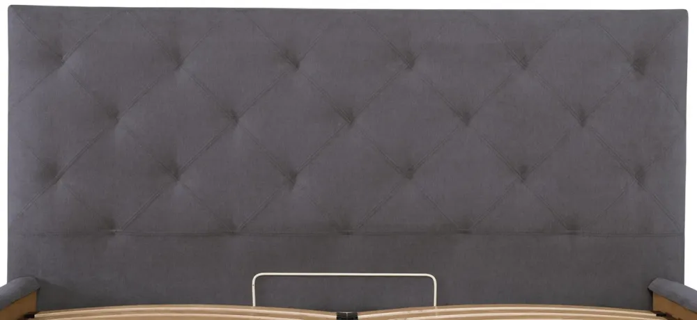 Ліжко Bristol VIP 120 х 200 см Місті Dark Grey З додатковою металевою цільнозварною рамою Темно-сірий Дніпро - фото 19