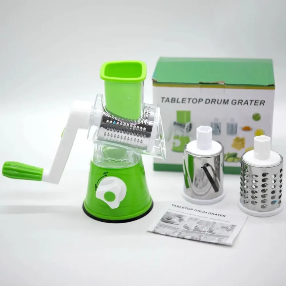 Овочерізка мультислайсер 3в1 для овочів, Kitchen Master, Зелений / Ручний подрібнювач /Кухонна терка слайсер Київ - фото 10