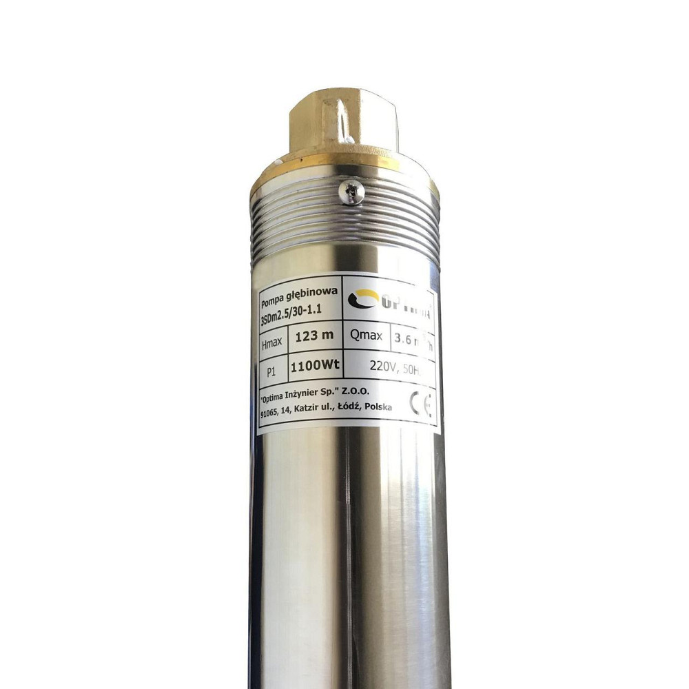 Насос скважинный с пов,уст, к песку 3″ OPTIMA 3SDm2,5/30 1,1 кВт 124м + пульт+кабель 15м NEW Киев - изображение 3