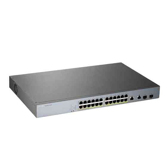 Комутатор для відеоспостереження ZYXEL GS1350-26HP (GS1350-26HP-EU0101F) (24xGE PoE+, 2xGE/SFP, PoE max 375W, Харків