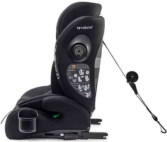 Автокрісло VELANO Flexo i-Size 76–150 см, ISOFIX + Top Tether/ремінь, black Київ
