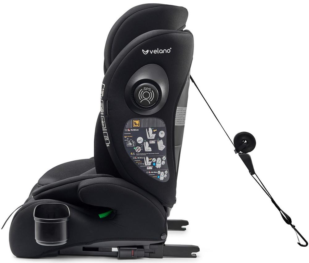 Автокрісло VELANO Flexo i-Size 76–150 см, ISOFIX + Top Tether/ремінь, black Київ - фото 3