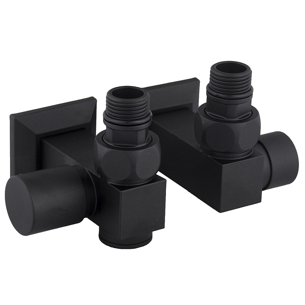 Набір Кран вентильний кутовий з американкою SOLOMON LUX 1/2″CUBE BLACK 8888_ТЕН (1уп) Луцк - изображение 1