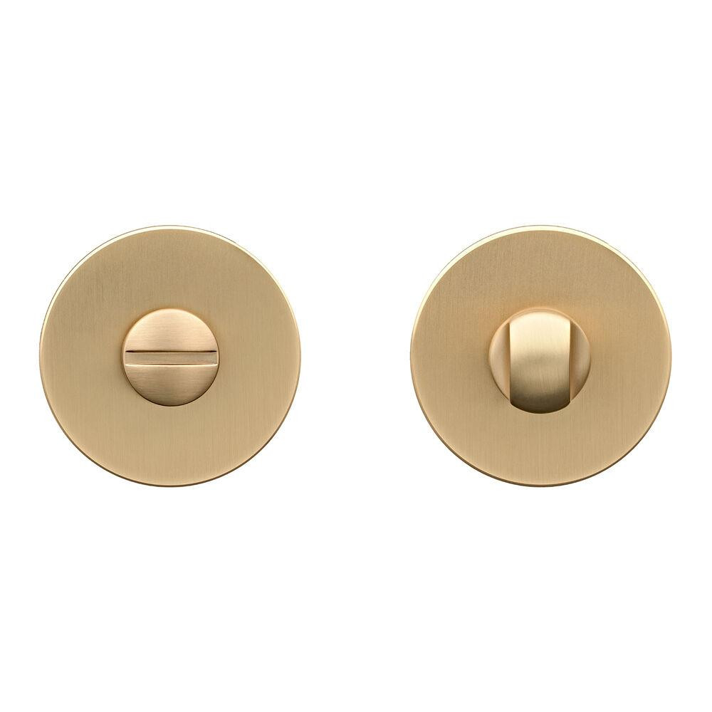 Сантехнічний фіксатор Gavrohe Z33-WC GoldSB  (накладка на двері санвузла з поворотником) Сатинове золото Київ - фото 1