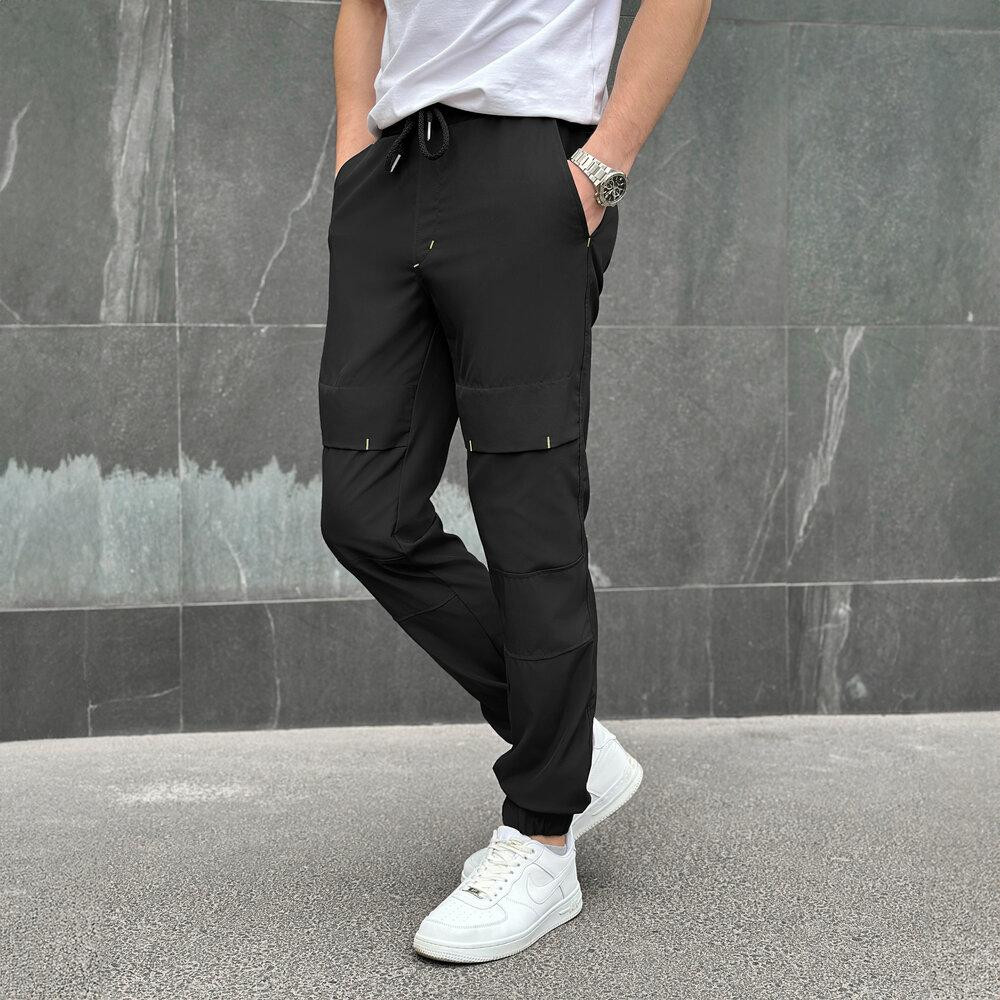 Чоловічі штани джогери з кишенями чорні Pobedov Vershyna Київ - фото 4