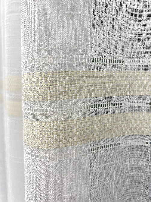 Тюль VR-Textil 2079т Мережка Льон Молочний з бежевим 300х250 см (42-1340) Київ - фото 5