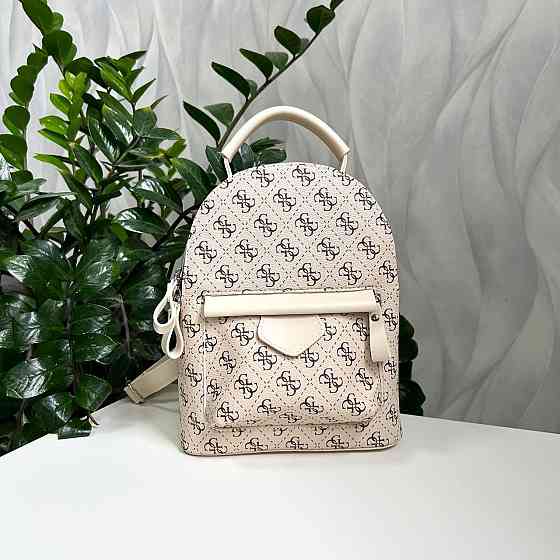 Жіночий рюкзак класичний брендовий. Жіночий маленький брендовий рюкзак Бежевий Київ