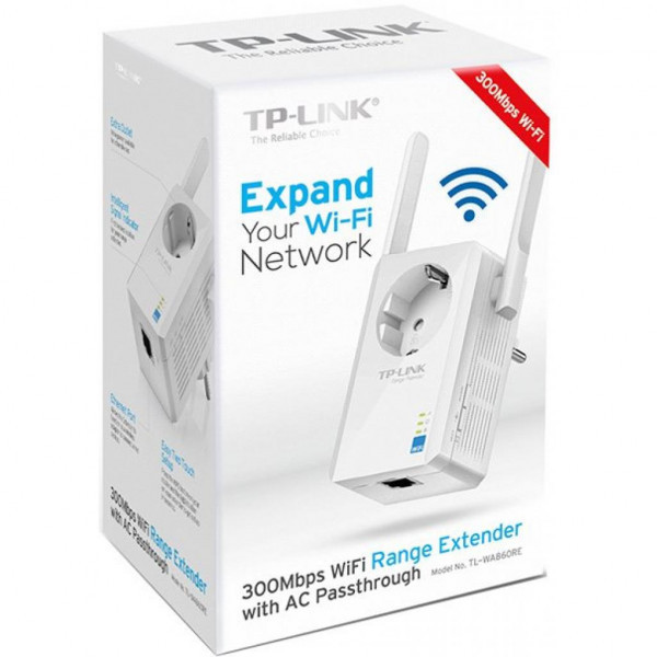Повторювач Wi-Fi сигналу TP-Link TL-WA860RE N300 1хFE LAN ext. ant x2 розетка (TL-WA860RE) Київ - фото 5