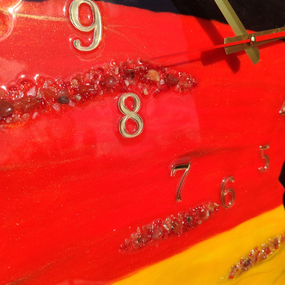 Настінний годинник Карта Німеччини 60х45см з епоксидної смоли ручної роботи Дніпро - фото 7