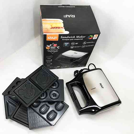 Сендвічниці бутербродниці RAF R.551 850 Вт 8 в 1, Мультимейкер бутербродниця вафлі гриль пончики ED-19 Івано-Франківськ