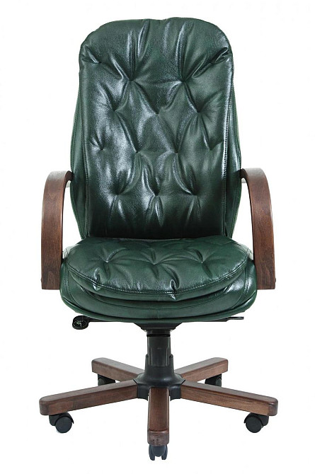 Офисное Кресло Руководителя Richman Venice Madras Green India Wood М2 AnyFix Зеленый Днепр - изображение 2