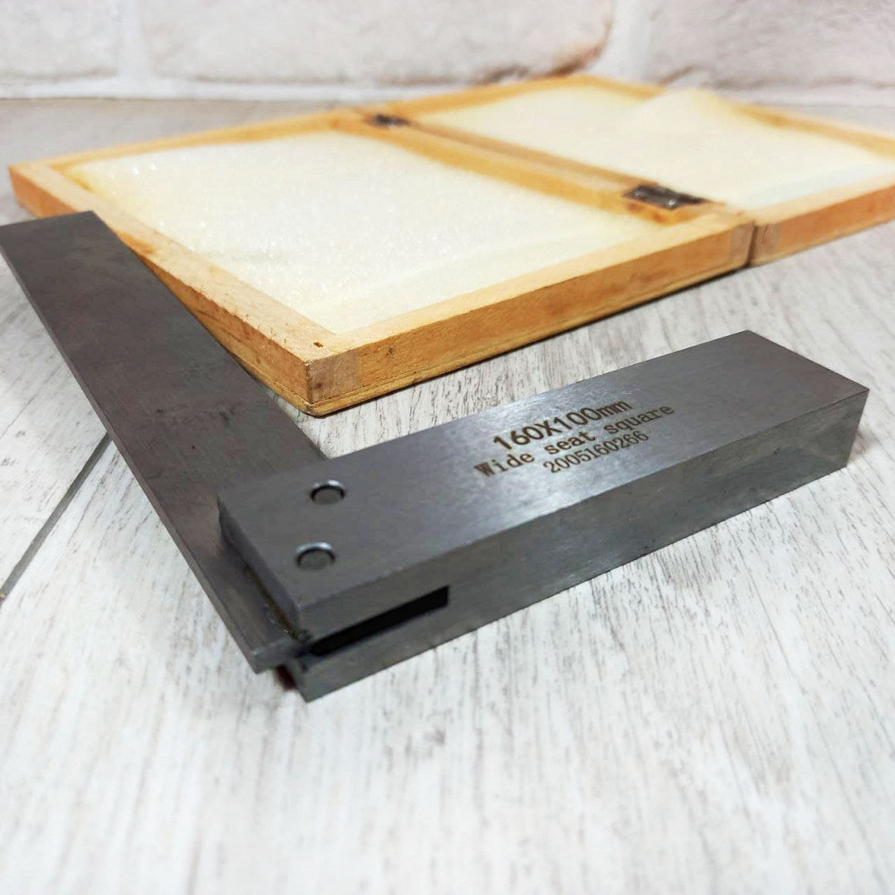 Угольник слесарный УШ 100×63 мм с пяткой металлический ГОСТ для точной разметки и проверки углов Харьков - изображение 4