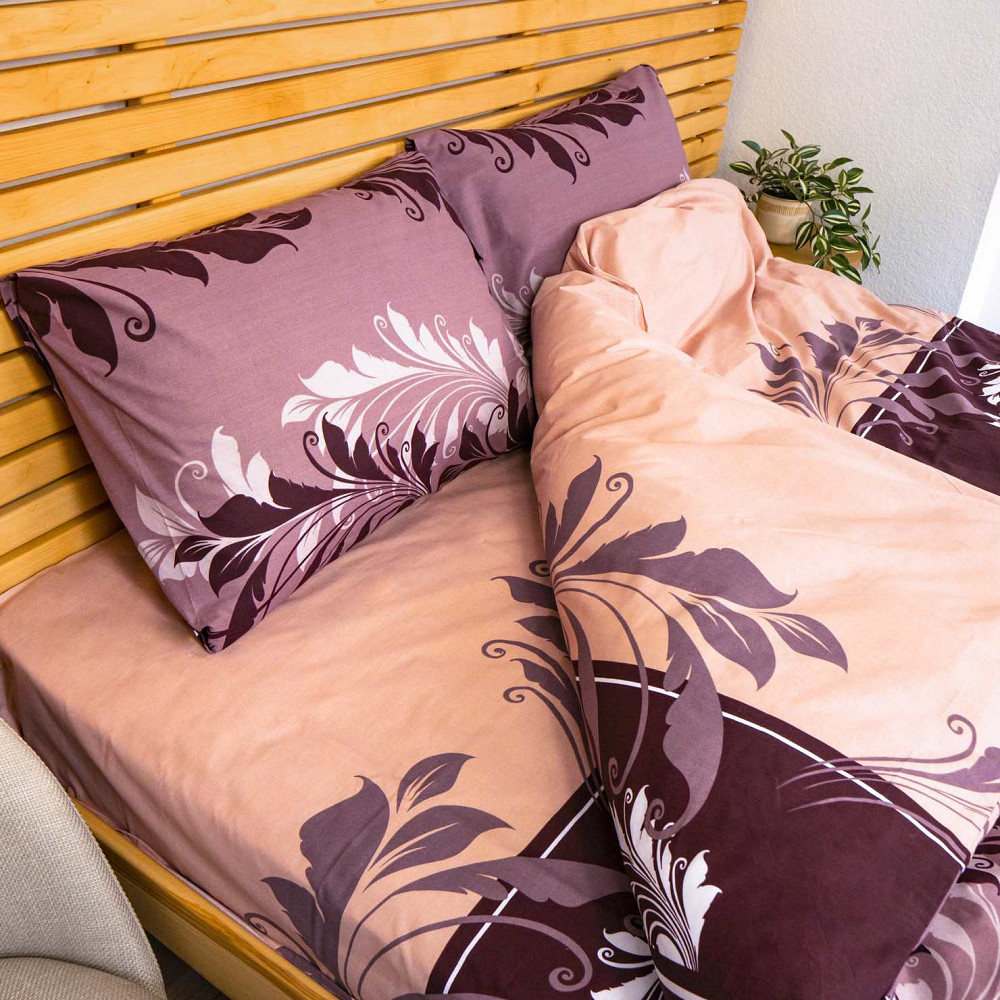 Комплект постельного белья семейный Бязь Голд Мечта 120 г/м2 YouStar (Коричневый) 2 х 50х70 Сумы - изображение 5