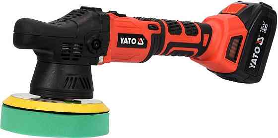 Полірувальна машина акумуляторна YATO  Ø= 150 мм/ М8, Li-Ion 18В, 3А/Г, ексцентр 1500-5000 об/х, [4] Одесса