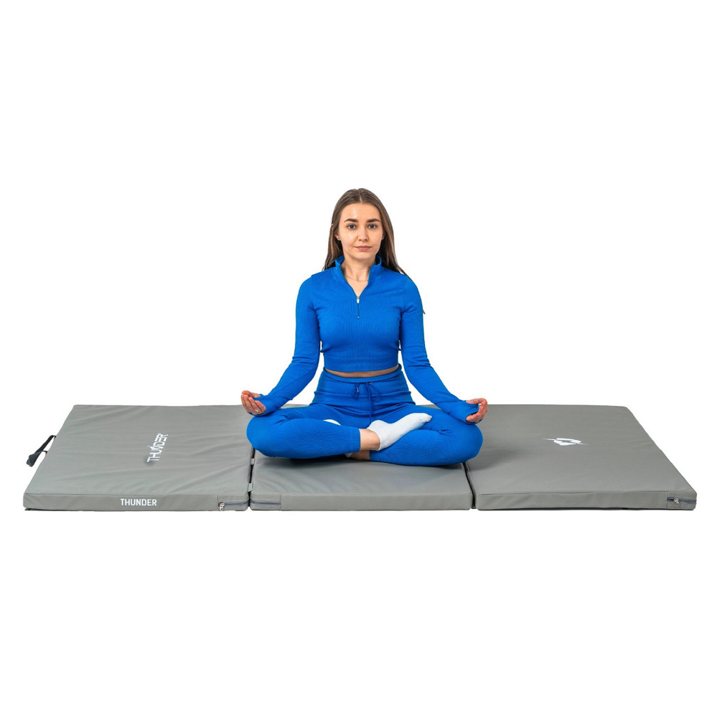 Мат гимнастический THUNDER MG-03, 197 х 100 х 5 см, серый Киев - изображение 3