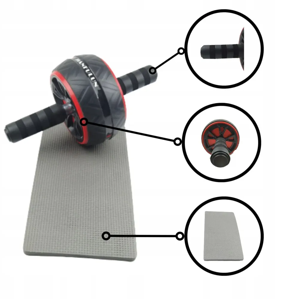 Колесо для преса JIANFULUN 151215 Red-Black / Ролик для пресса Коломия - фото 3