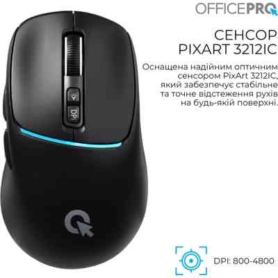 Мышка OfficePro M468B Wireless/Bluetooth Black (M468B) Винница
