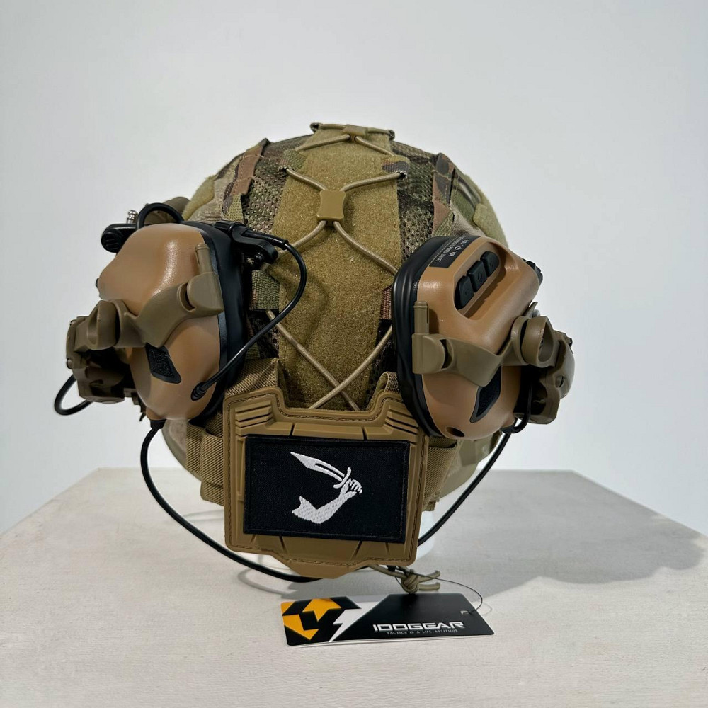 Комплект шлем койот Wendy PE NIJ IIIA + наушники Earmor M31/M32 + кавер с противовесом + крепление Чебурашки Киев - изображение 4