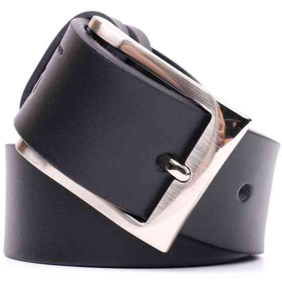 Брючный ремень для мужчин из натуральной кожи GRANDE PELLE 11674 Черный Киев