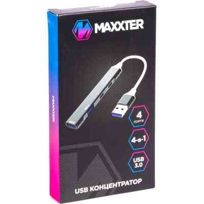 Концентратор Maxxter USB 3.0 to 1xUSB 3.0 + 1xUSB 2.0 + 2xUSB-C (HU3A-4P-03) Вінниця