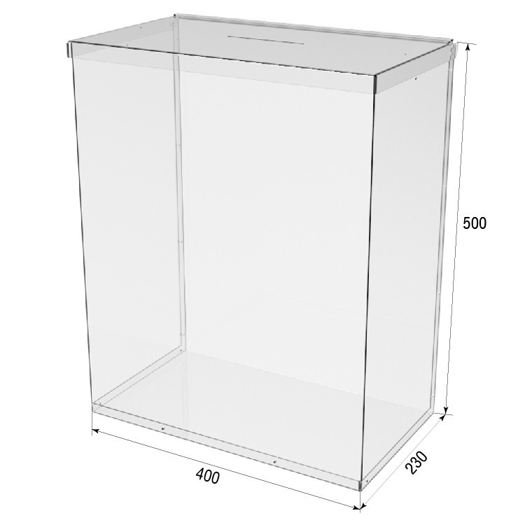 Ящик EKOSTAR без замка для пожертвований и сбора денег 400x230x500. Объем 46 литров Киев - изображение 3